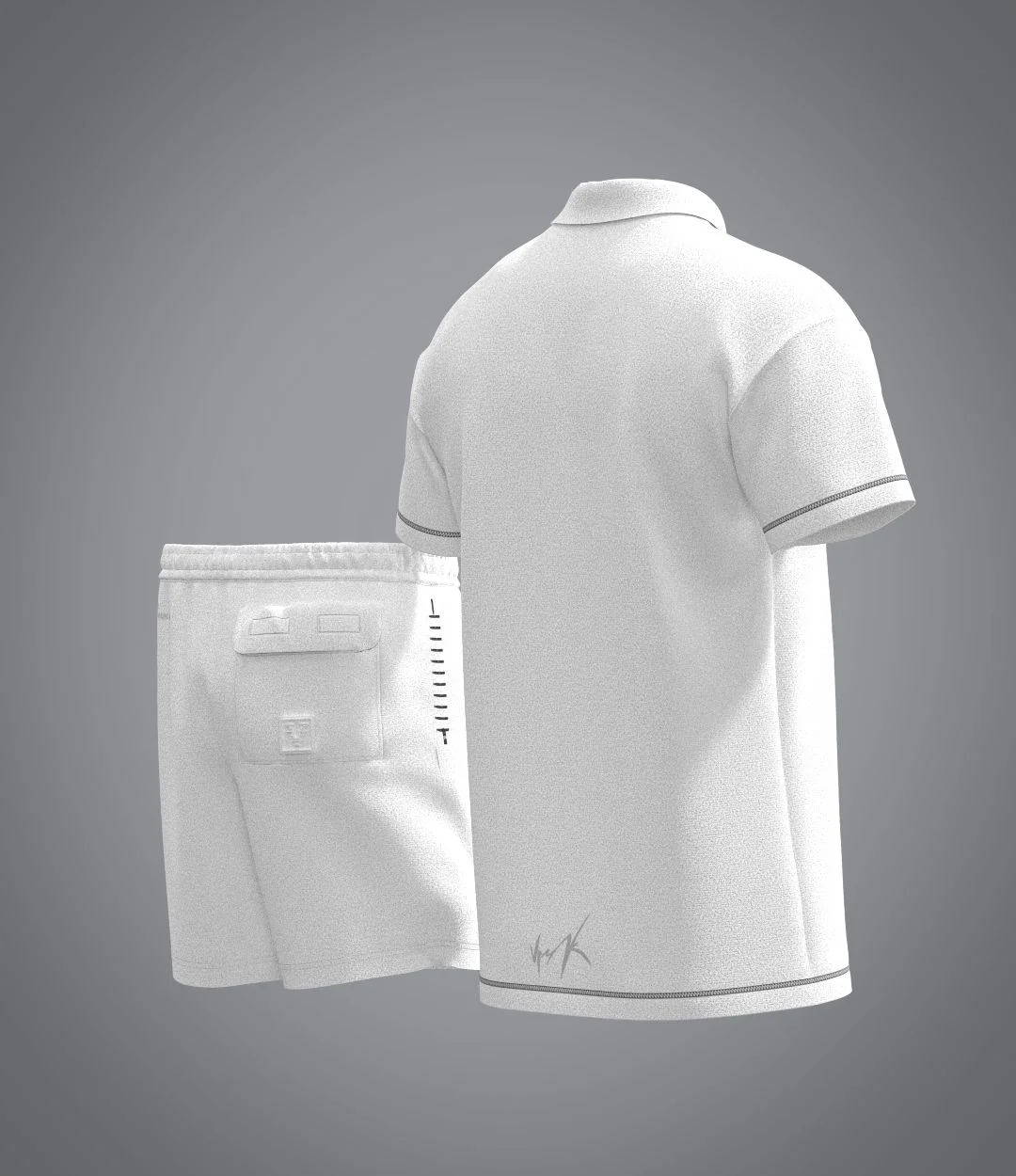 Ensemble Full Sponge White Silver - Image 4